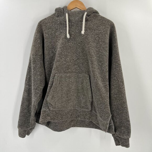 ORO Los Angeles M Hoodie Brown Heather Fleece Pullover Slouchy - Picture 7 of 7